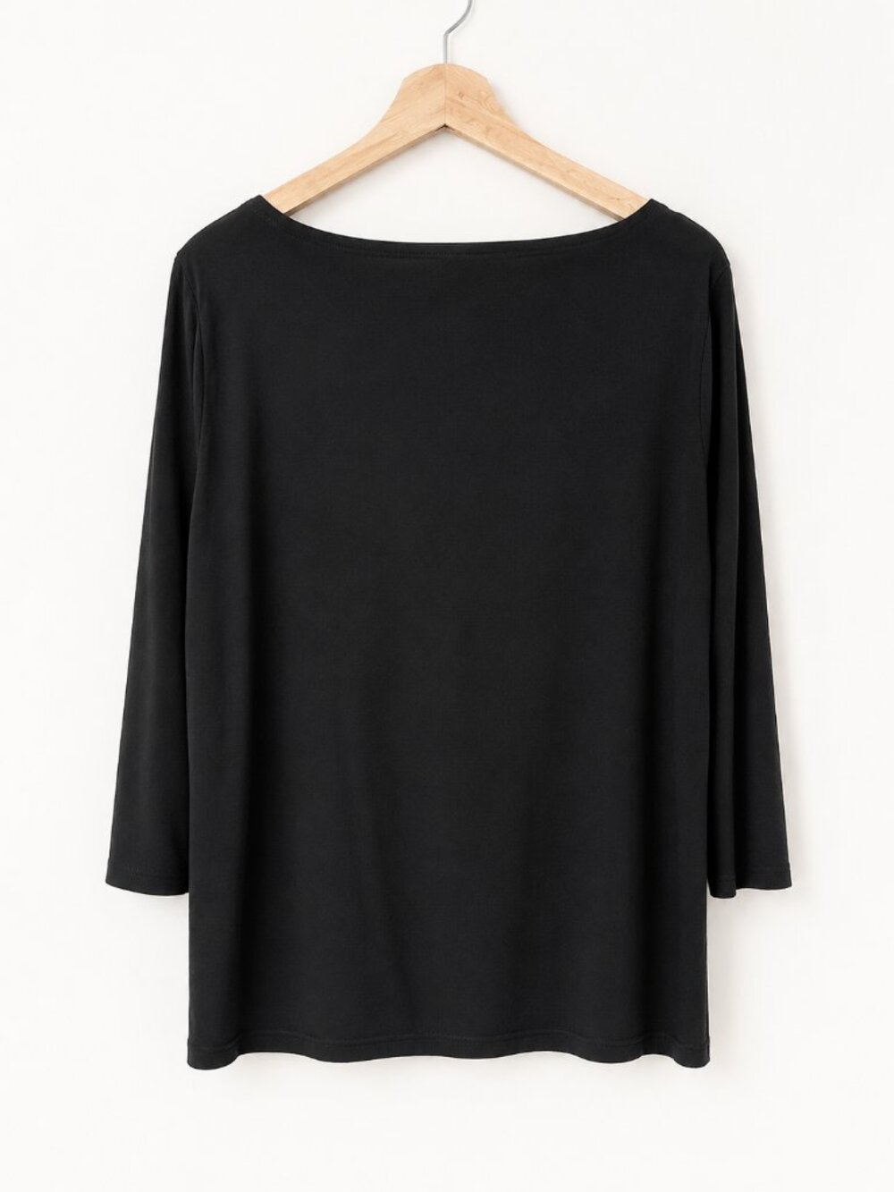 Ann Taylor Boatneck Tunic Tee in Black, Size L - Picture 3 of 7